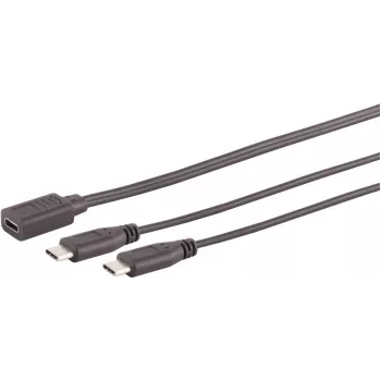 USB-Kabel S/CONN 13-20020 USB 2.0 0,3 m USB C 2 x USB C Schwarz
