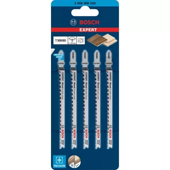 Bosch Wood 2-seitig sauber Stichsägeblatt Kohlenstoffstahl (HCS) 5 Stk.
