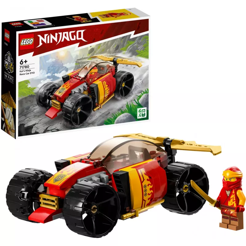 LEGO 71780 NINJAGO Kais Ninja-Rennwagen EVO 2in1 Rennwagen-Spielzeug zum Geländewagen-Modell-Bauset für Kinder, Jungen und Mädchen ab 6 Jahren Geburtstag