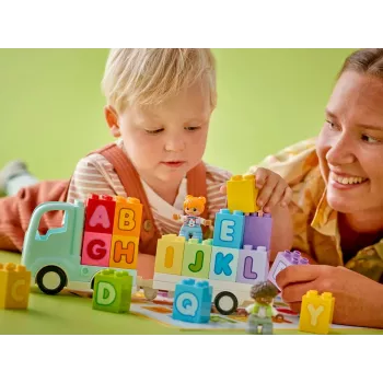 Konstruktionsspielzeug LEGO DUPLO 10421 ABC-Lastwagen, 36 Teile, 2 Minifiguren, ab 2 Jahren, Maße 110 × 140 × 70 mm