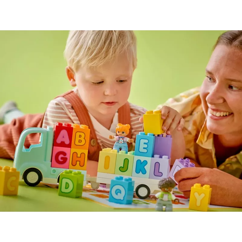 Konstruktionsspielzeug LEGO DUPLO 10421 ABC-Lastwagen, 36 Teile, 2 Minifiguren, ab 2 Jahren, Maße 110 × 140 × 70 mm