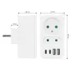 Power-Splitter MACLEAN MCE249 F/W – 2x Netzsteckdosen (16A + 6A) und 4x USB (2x A, 2x C PD 20W)