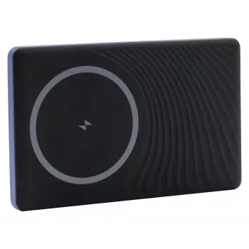 Powerbank RealPower PB-5000 MAG 5000 mAh mit MagSafe-kompatiblem kabellosem Laden, USB-C, 20 W Ausgangsleistung, Blau