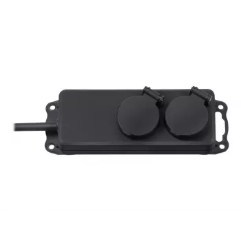 Brennenstuhl Verlängerungskabel IP44 2-fach schwarz 2,0 m H07RN-F 3G1,5 - Verlängerungskabel - AC 230 V - Ausgangsanschlüsse: 2 - 2 m (1159930)