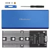 SSD-Gehäuse QOLTEC 51832 — externes M.2 SATA, USB 3.0, bis zu 2 TB, blau, unterstützt 30-mm-Laufwerke, 4 Steckplätze