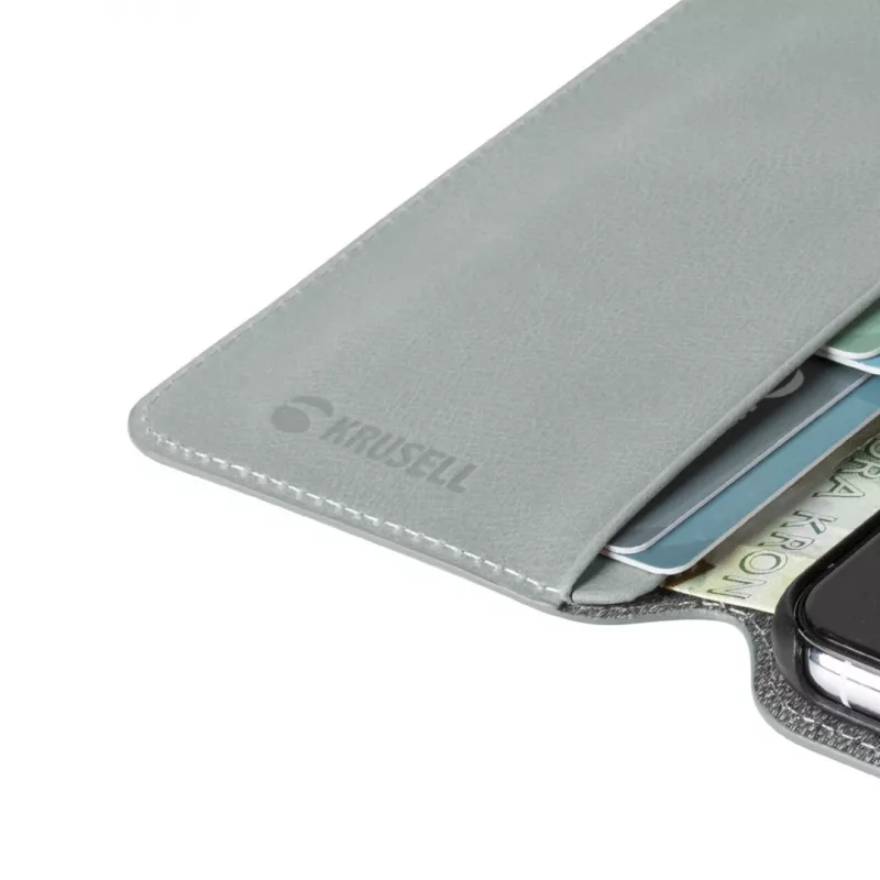 Handyhülle Krusell Sunne für Apple iPhone 11 Pro — Vintage Grau, Folio-Hülle mit Kartenfach