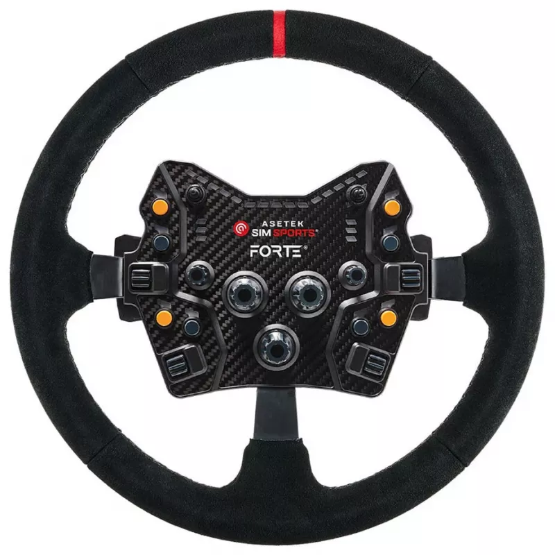 Asetek SimSports Lenkradkranz, abgesenkt, 340 mm - schwarz, Veloursleder