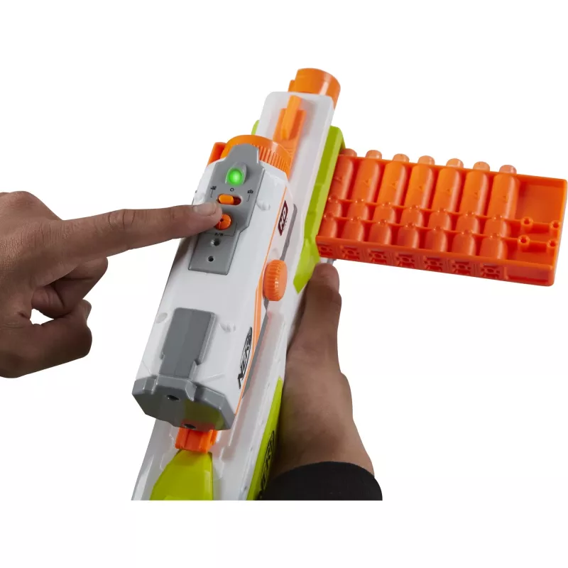 Spielzeugblaster HASBRO Nerf BattleScout ICS-10 FFP B1756F030 – Schaumstoffpfeil-Blaster, Einzelschuss, taktische Schiene