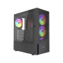 PC-Gehäuse GEMBIRD Fornax 4300 Midi Tower ATX, gehärtetes Glas, 2x 3,5-Zoll-Einschübe, 3x 2,5-Zoll-Einschübe, ARGB-Lüfterunterstützung, USB 3.2 Gen1