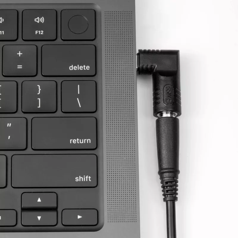 Akyga AK-ND-D09 Adapter DC 5,5 x 3,0 mm + Pin auf USB-C PD für Notebook-Netzteile, 65 W, für HP