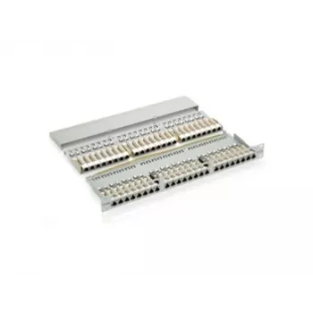 Equip 48-Port Cat.6 Shielded Patch Panel, Schwarz, RJ-45, Gold, Cat6, Rackmontage, 1U, Schwarz