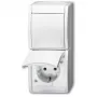 Steckdose Busch-Jaeger 2601/6/20 EW-54 CEE 7/3 2P+E 16A 250V IP44 Weiß