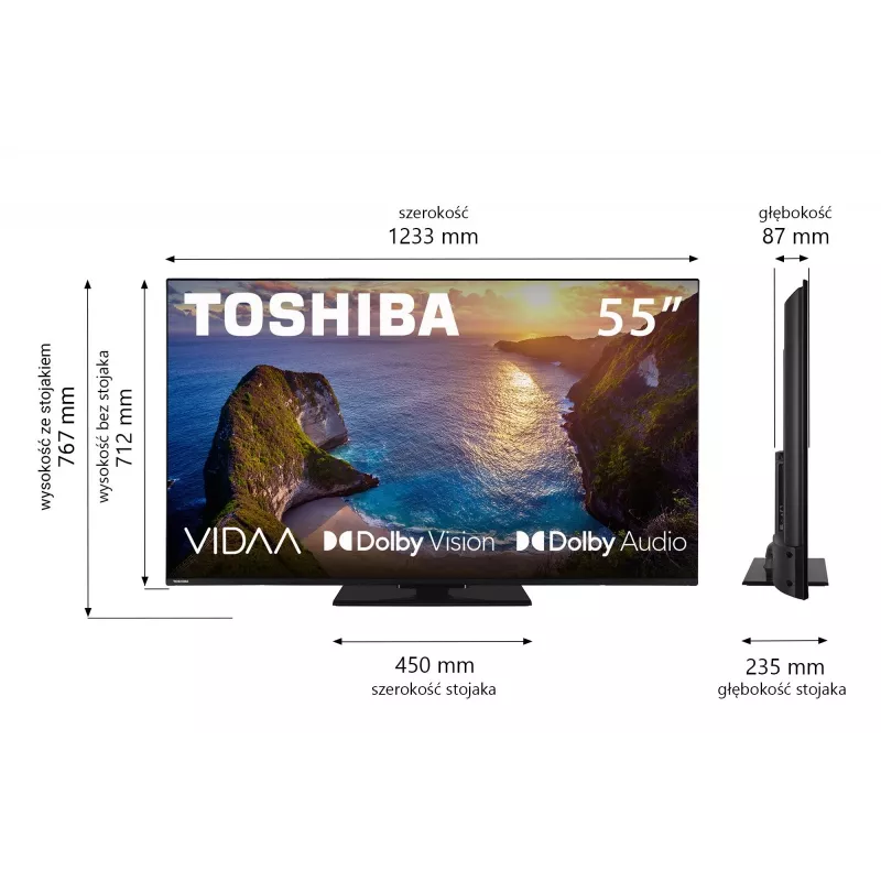 TV Toshiba 50UV3463DG 55 Zoll 4K Ultra HD DLED 3840 x 2160