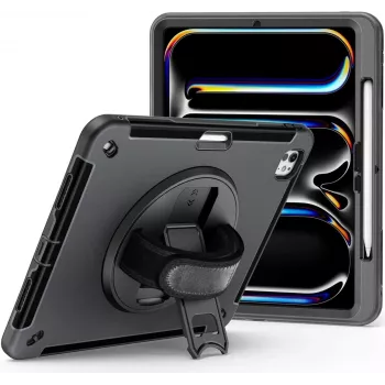 Kickstand Case jt berlin for Apple iPad Pro 13 2024 — Rugged Schwarz