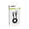 USB-Kabel Emtec T700C 1,2 m USB A auf USB C Schwarz
