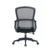Up Up Darwin ergonomischer Bürostuhl Schwarz, Schwarzer Stoff + Graues Netz