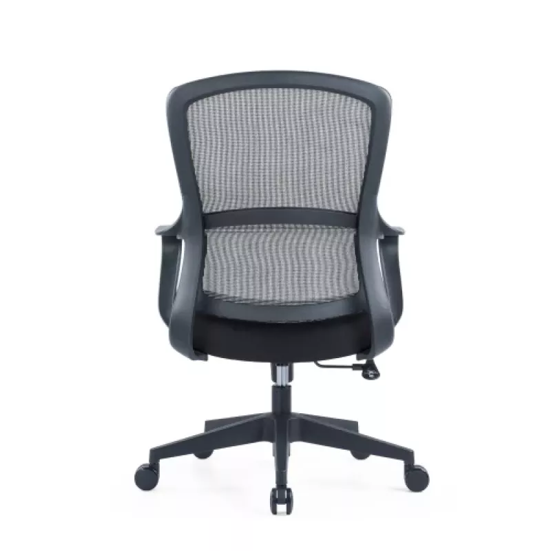 Up Up Darwin ergonomischer Bürostuhl Schwarz, Schwarzer Stoff + Graues Netz