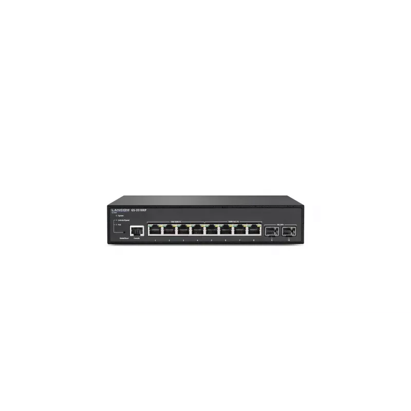 LANCOM GS-3510XP Managed L2 2.5G Ethernet (100/1000/2500) Power over Ethernet (PoE) 1U Schwarz