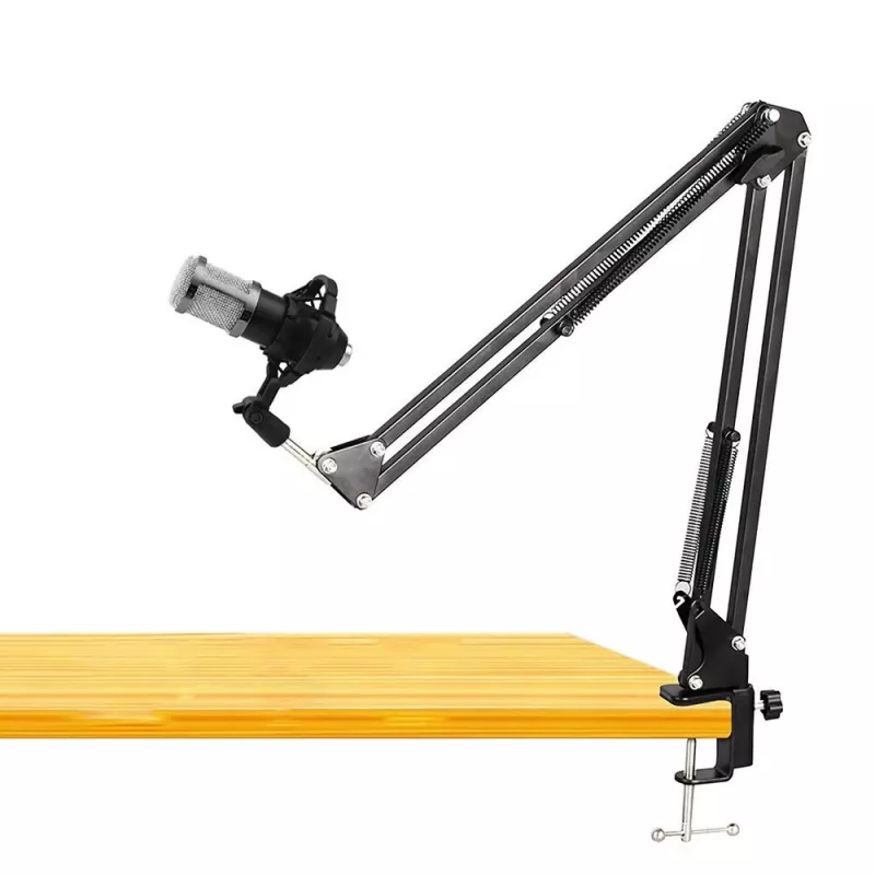 PC-Mikrofon MEDIA-TECH MT397S — kabelgebunden, XLR-Eingang, 20–20000 Hz, 150 Ω, -32 dB, 2,4 m Kabel, Tischständer, schwarz