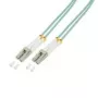 Logilink - Patchkabel - LC Multi-Mode (M) - LC Multi-Mode (M) - 2 m - Glasfaser - 50/125 Mikrometer - OM3 - Halogenfrei - aquamarin (FP3LC02)