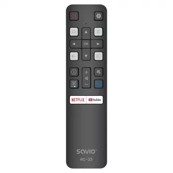 SAVIO RC-23 Universelle IR-Fernbedienung für TCL-Fernseher — 19 Tasten, 10 m Reichweite