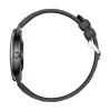 Smartwatch Colmi L28 mit schwarzem Silikon- und schwarzem Lederarmband