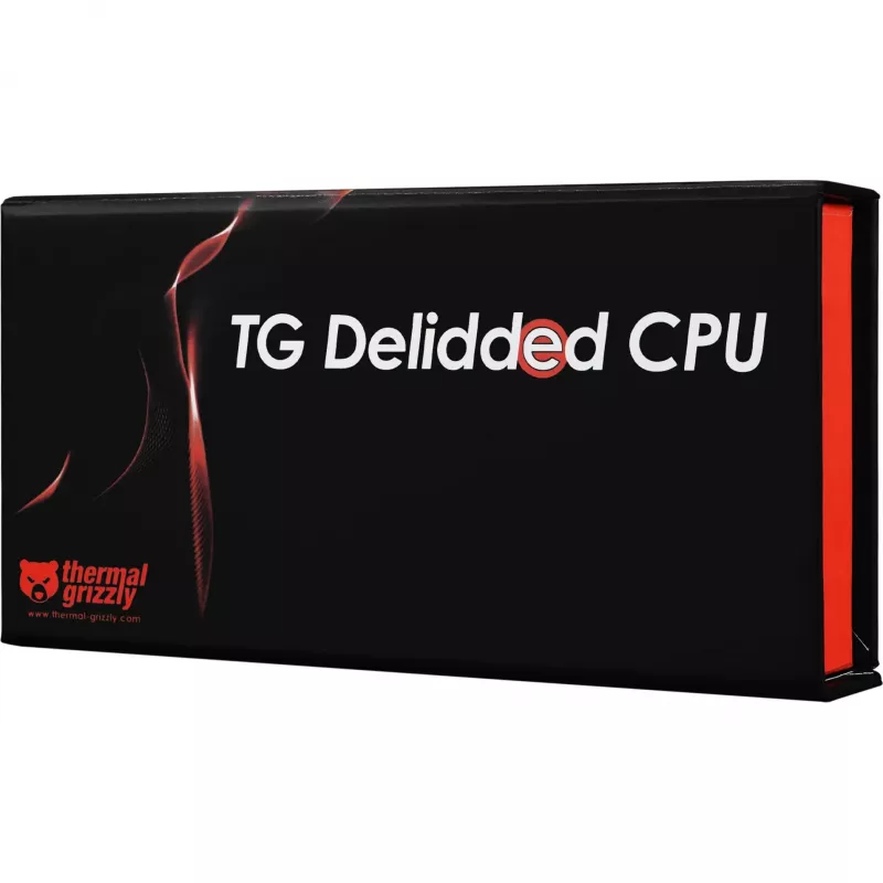 Thermal Grizzly entkappte AMD Ryzen 7 9800X3D Boxed-CPU vorbereitet für Direct-Die-Kühlkörper
