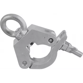 Klammer EUROLITE TPC-31 silber mit Öse – Montageklemme für Traversen und Beleuchtungskörper