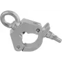 Klammer EUROLITE TPC-31 silber mit Öse – Montageklemme für Traversen und Beleuchtungskörper
