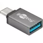 Wentronic Goobay USB-C™ Adapter - USB 3.0 A-Buchse, Grau - zur Verbindung zwischen USB-C™- und USB-A-Geräten (56621)