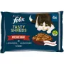 FELIX Tasty Shreds mit Rind und Huhn - 4x 80g