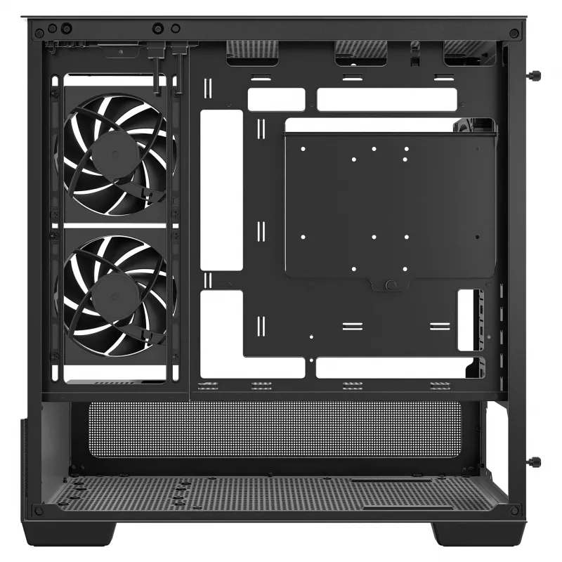 PC Midi Tower DeepCool CG380 3F – Schwarz, 235×437×451 mm, unterstützt 2x120 mm Seiten- + 1x120 mm Rücklüfter, Netzteil unten, 2,5-Zoll-/3,5-Zoll-HDD