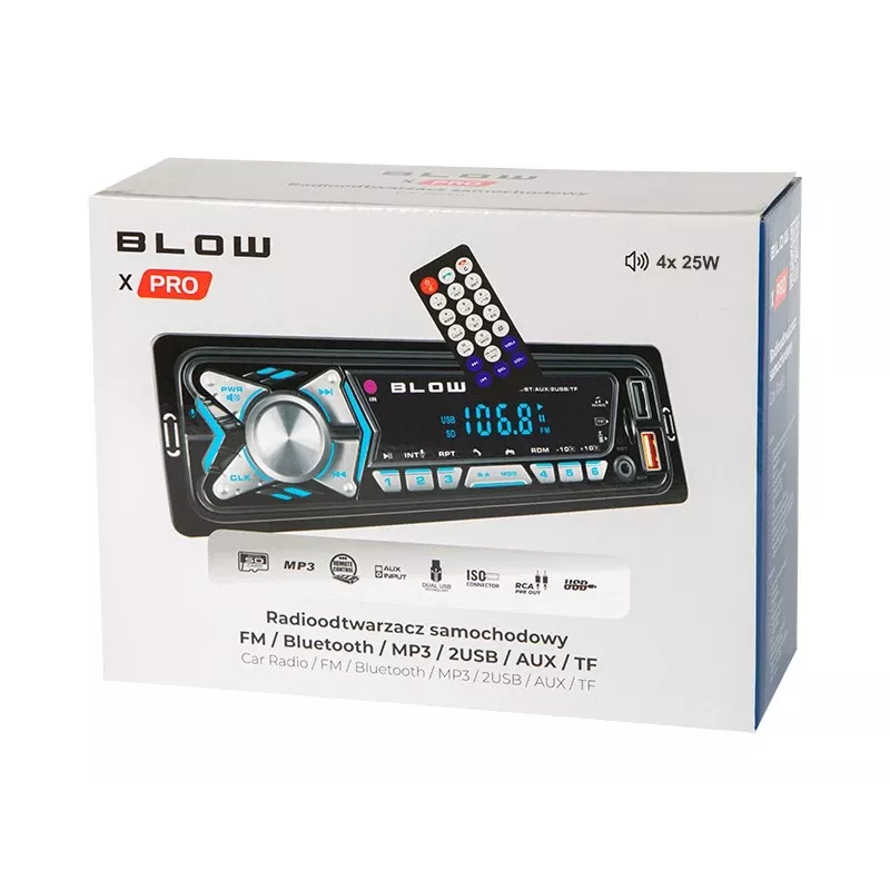 BLOW X-PRO MP3/USB/micro USB/BLUETOOTH Autoradio Schwarz