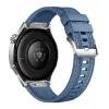 Smartwatch HUAWEI WATCH GT5 46mm – 1,43 Zoll AMOLED, GPS, 524 mAh, Edelstahlgehäuse, blaues gewebtes Armband