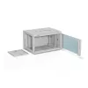 ALANTEC Netzwerkschrank 19 6HE 600x450, Grau FLACHVERPACKT