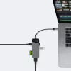 USB‑Typ‑C‑Hub Grün Cell HUBGC01 — 7 Anschlüsse: 3×USB‑A 3.2 Gen 1, 1×USB‑C 3.2 Gen 1, HDMI, microSD+SD-Kartenleser — Silber