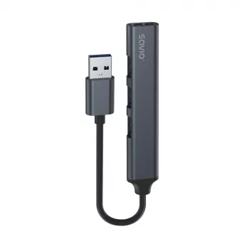 USB-Hub SAVIO AK-70, 7-Port USB 3.0, 4 nutzbare Ports, USB Typ-A Host, 5 Gbit/s Übertragung, Garantie 2 Jahre