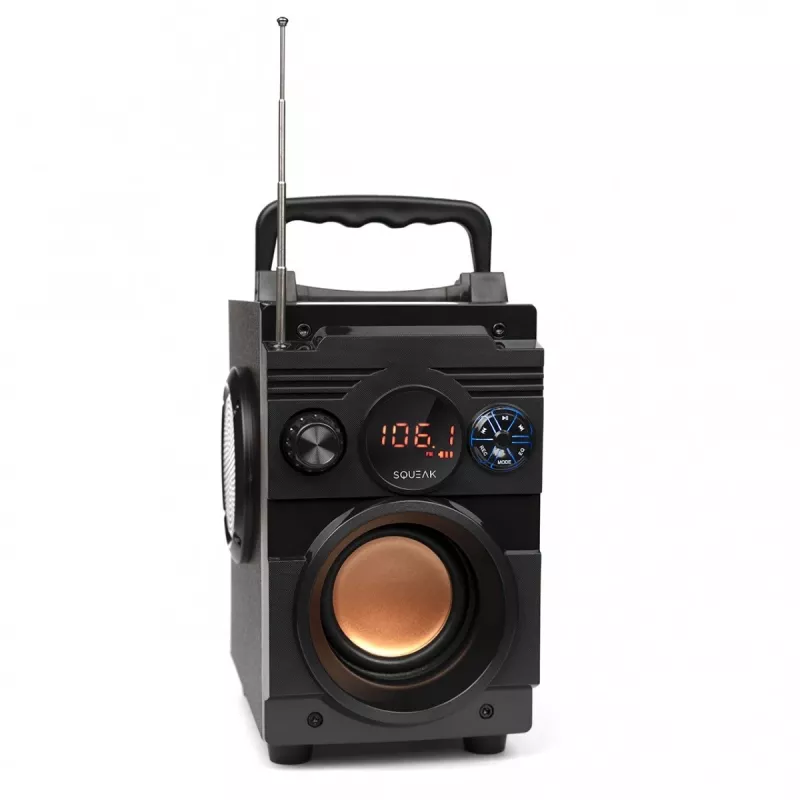 Squeak Bassblaster Bluetooth 5.1 Lautsprecher, FM-Radio, MP3-Player SQ1001