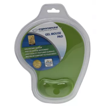 Mauspad ESPERANZA EA137G Gel mit Handgelenkauflage, einfarbig grün, rutschfeste Unterseite
