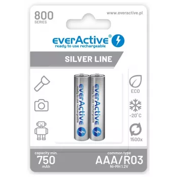Wiederaufladbare Batterie everActive EVHRL03-800 AAA NiMH 1,2 V, zylindrisch, 4er-Pack