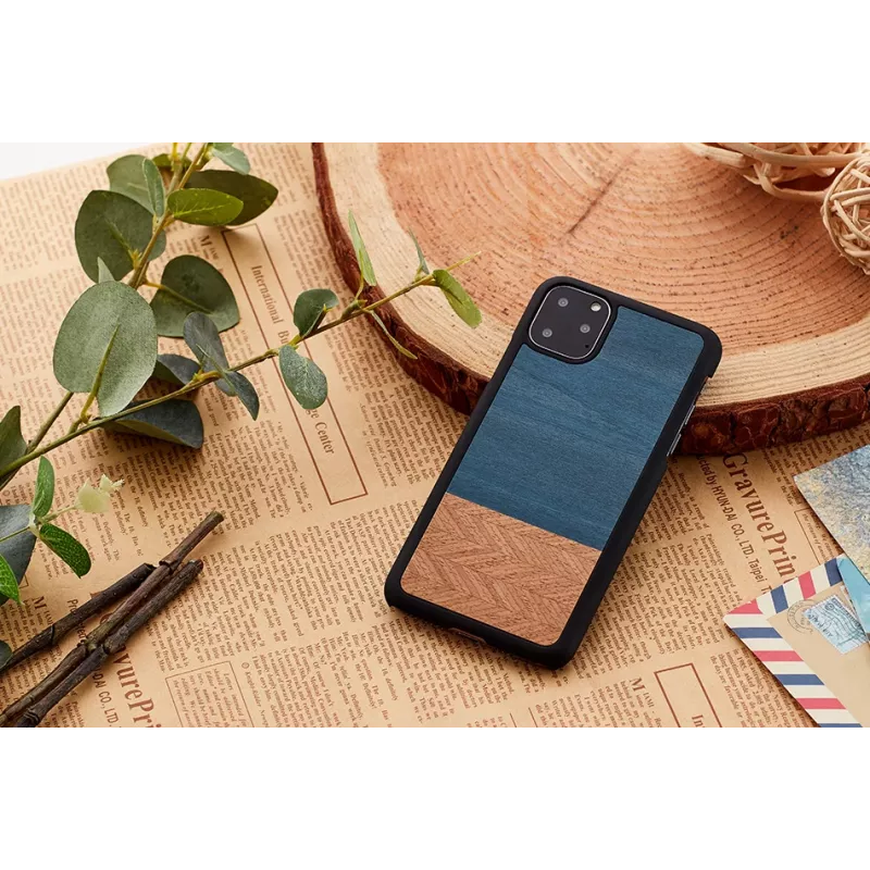 Smartphone-Hülle man and wood für iPhone 11 Pro – Denim-Schwarz