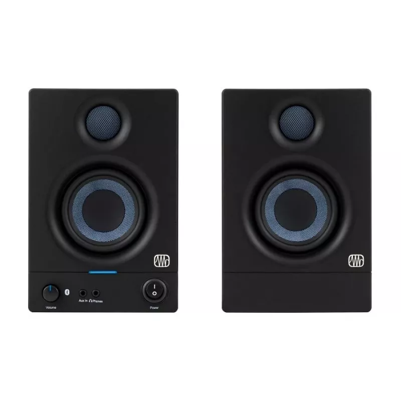 Studio-Aktivmonitore PreSonus Eris 3.5 BT 2nd Gen — 2×25W RMS, 80–20.000 Hz, Bluetooth 5.0, RCA/TRS-Eingänge, 3,5-mm-Kopfhörer