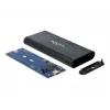 Delock - Speichergehäuse - M.2 - M.2 NVMe-Karte - USB 3.1 (Gen 2) - Schwarz (42614)