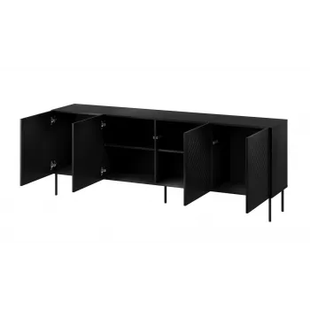 SIENA Kommode 200x40x75 matt schwarz