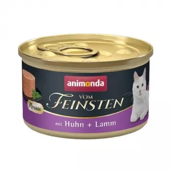 animonda Vom Feinsten Mousse mit Huhn und Lamm Nassfutter für Katzen 85 g