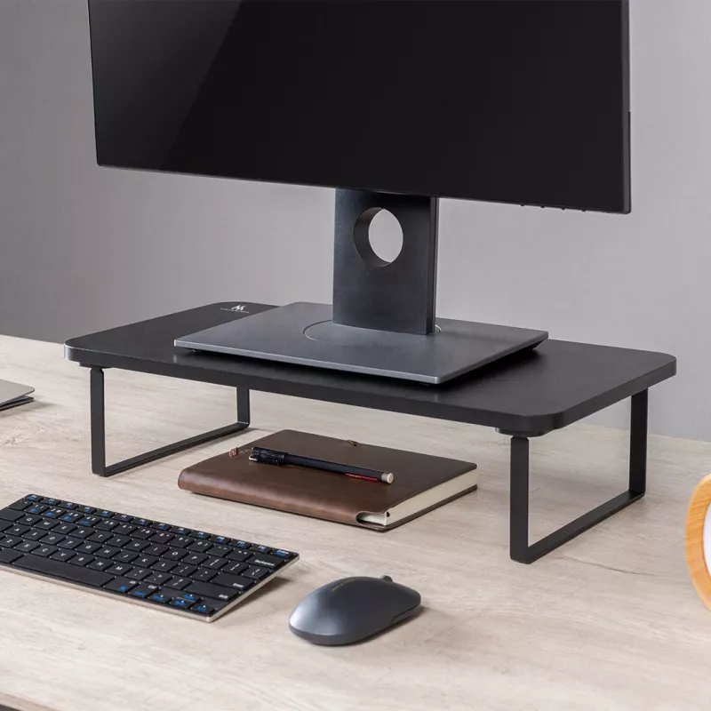 Laptop-Ständer MACLEAN MC-933 höhenverstellbar aus Aluminium, freistehend, für 13 Zoll – 32 Zoll, max. Belastung 20 kg, schwarz