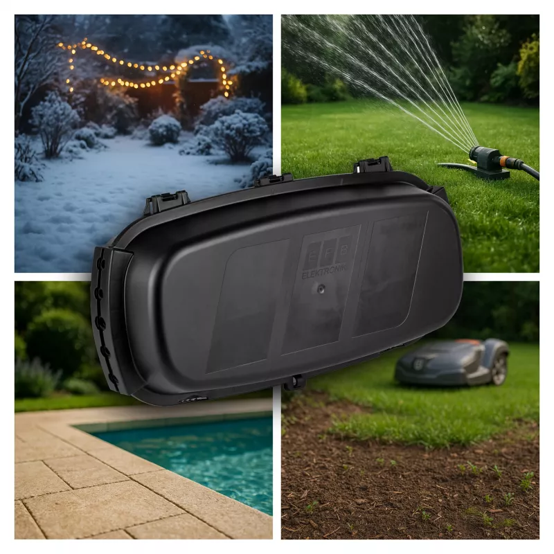 Outdoor-Box IP54 klappbar schwarz 32x22x13cm