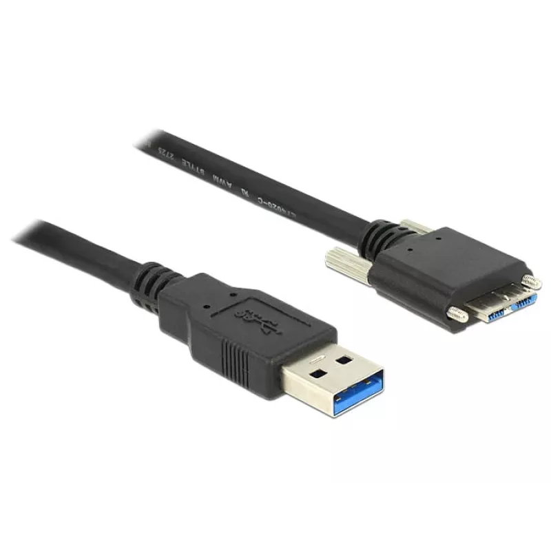 USB-Kabel DeLOCK 83599 USB 3.2 Gen 1 3m USB A Micro-USB B Schwarz