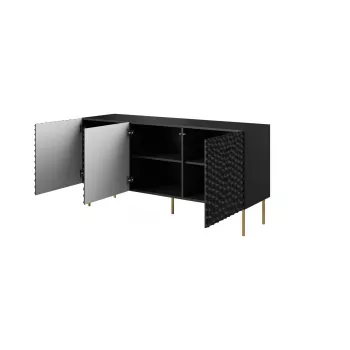 Kommodenschrank cama meble HOLE 152x42,5x74,5 cm mattschwarz, Spanplatte, 16 mm Rahmen
