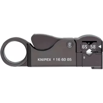 Knipex 16 60 05 KOAX Kabelentmanteler geeignet für Koaxialkabel 4 bis 12 mm RG58, RG59, RG62